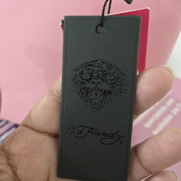 Ed Hardy Pink Skull & Cross Cosmetic Bag – New With Tag - Picture 8 of 10